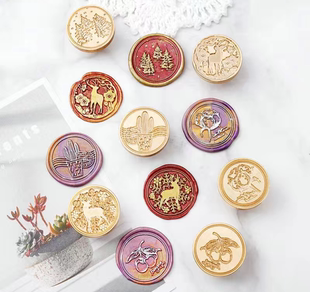 火漆合金印章章头童真系列萌宠可爱儿童风手账diy创意异形章头