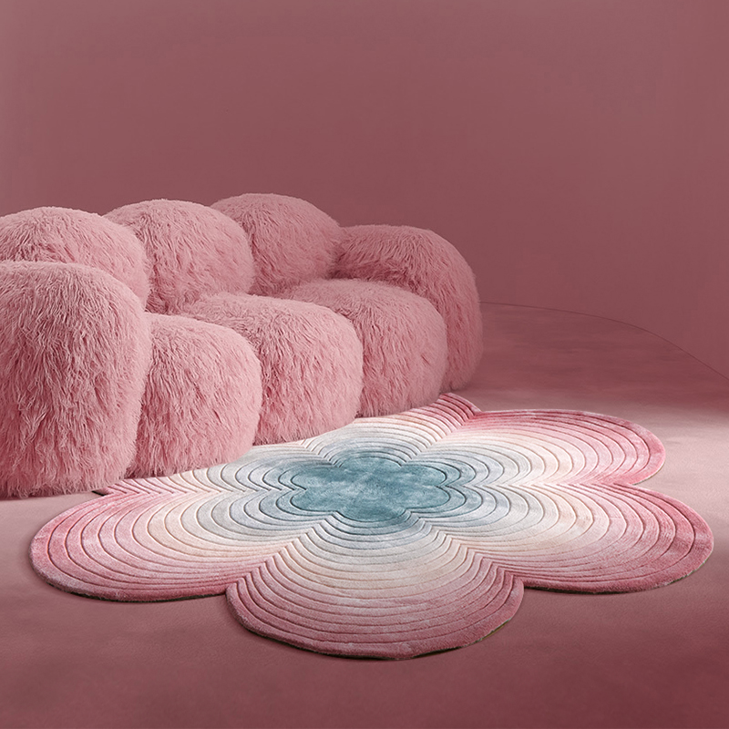 地毯挂毯两用，浪漫法风圆毯