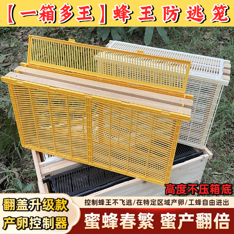 中蜂意蜂养蜂巢础蜂王产卵控制器防逃笼蜜蜂繁殖标箱专用养蜂工具