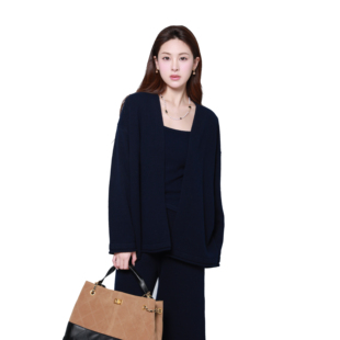 吊带阔腿裤 Golden 藏蓝色气质简约羊毛针织开衫 Jar 秋冬 Treasure