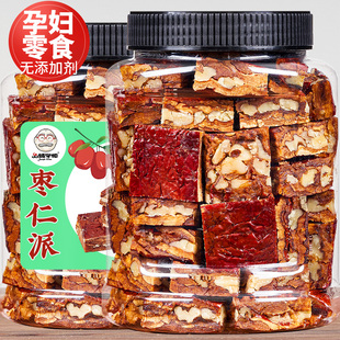 大枣夹心干果新疆特产 枣糕零食推荐 枣仁派罐装 红枣夹核桃仁小包装