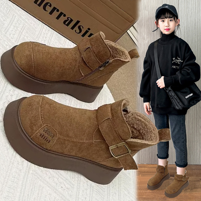 女童靴子2025冬季新款加绒儿童勃肯短靴英伦风洋气马丁靴公主鞋子,童鞋/婴儿鞋/亲子鞋,皮靴,淘宝优惠券,粉丝福利购,淘宝优惠卷