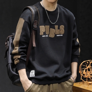 重磅卫衣男春秋款潮牌男款大码秋季2025新款男士圆领宽松上衣长袖