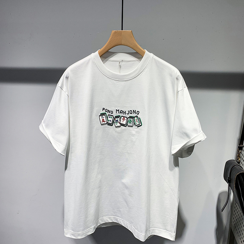 特琳露字母百搭短袖重磅T恤男