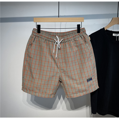特琳露新品大促复古格子休闲短裤