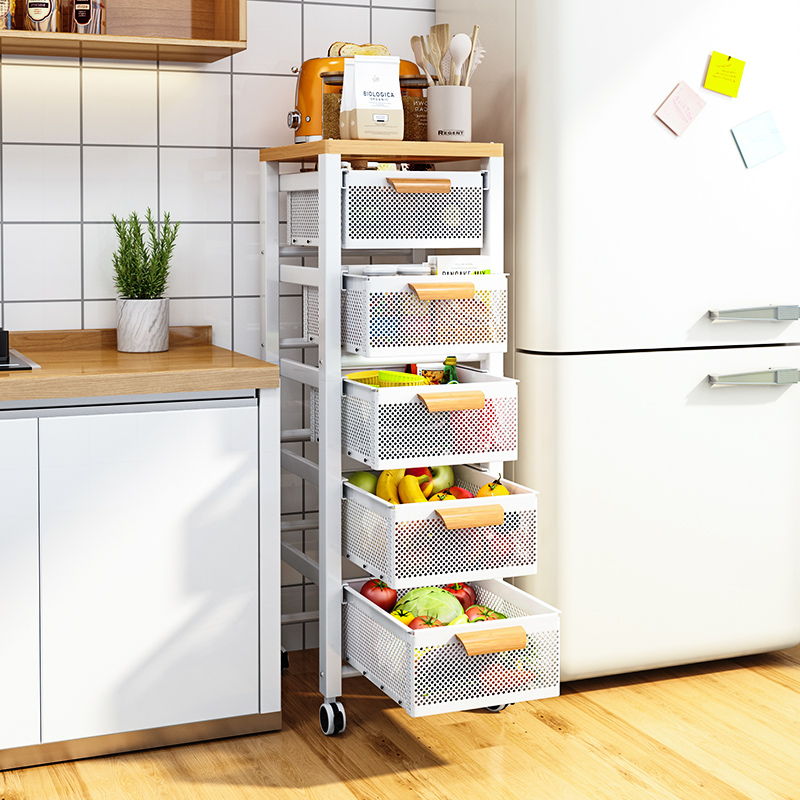 抽拉式置物配万向轮可移动