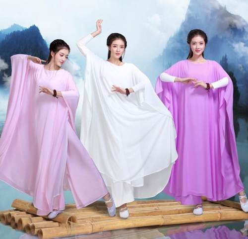禅舞服套装白色禅服飘逸女中国风