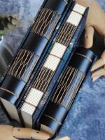 Bamachi top-grain cowhide notebook, exquisite cultural and creative planner, bare spine, blank page, Starry Night Forest, healing souvenir thumbnail 7