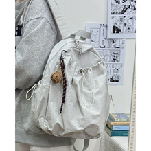 纯色尼龙布户外旅行双肩包男大容量书包女大学生轻便防水电脑背包