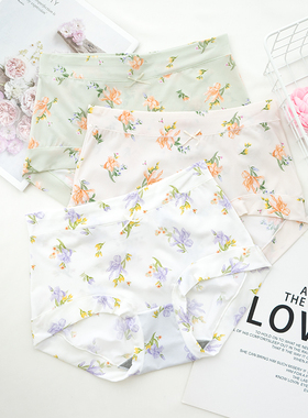 彩田高腰内裤女士32633冰丝速干石墨烯抗菌裆加大码32635包臀印花