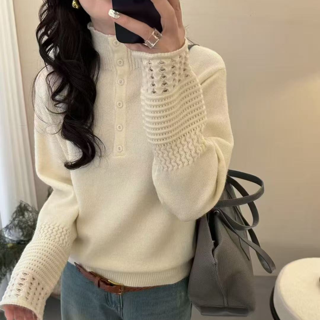 半高领毛衣女秋冬新款宽松针织衫