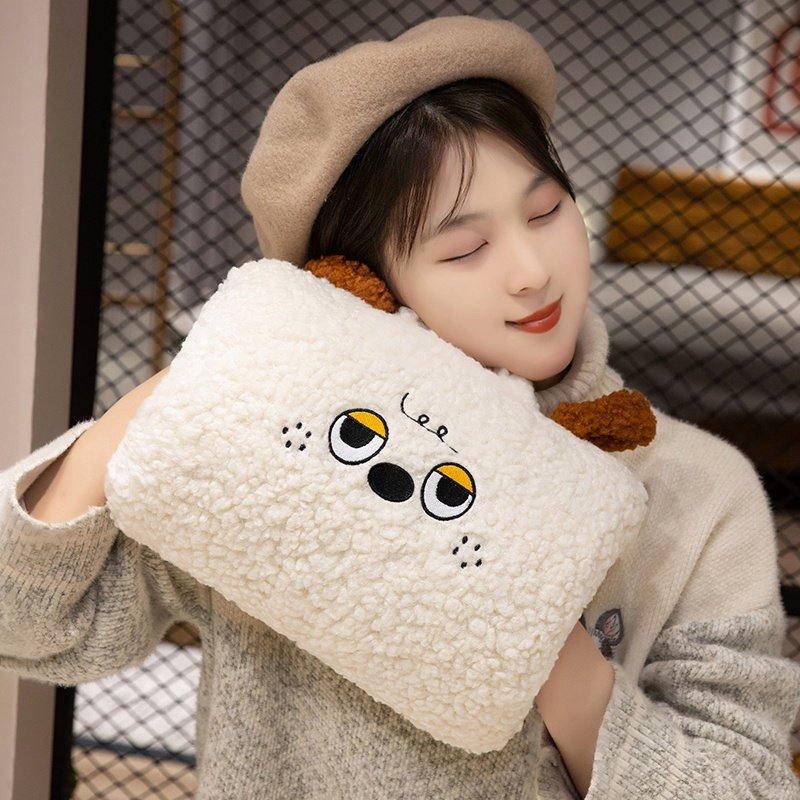 多巴胺暖手抱枕可插手办公室午睡枕头毛绒手捂冬季保暖午休神器女