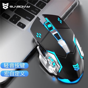 森松尼S-M3S电竞有线鼠标大USB游戏宏定义粉色女生lol专业台式