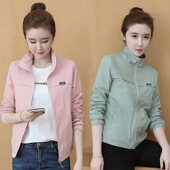 加绒 百搭休闲棒球服 夹克女韩版 不加绒短款 立领外套2025秋冬新款