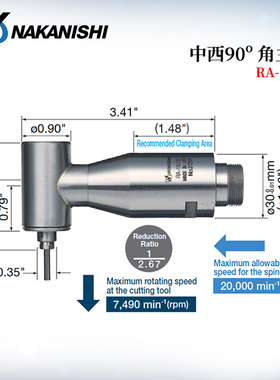 原装 现货日本中西NAKANISHI高速加工主轴RA-271E RA-151E