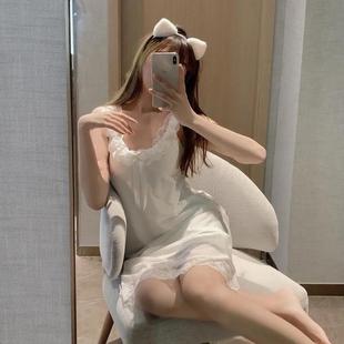 薄款 睡衣女吊带蕾丝睡裙公主风夏季 性感甜美日系睡衣家居服连衣裙