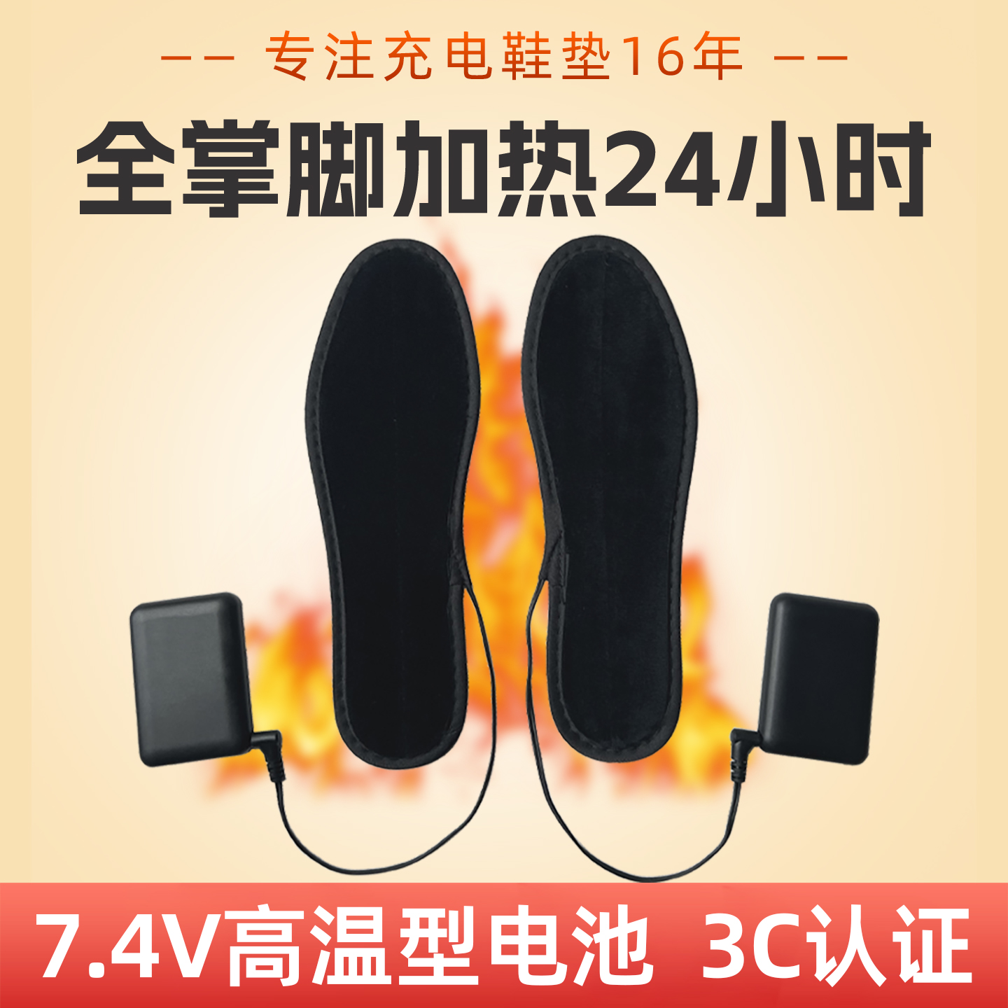 2025新款高温加热鞋垫充电可行走