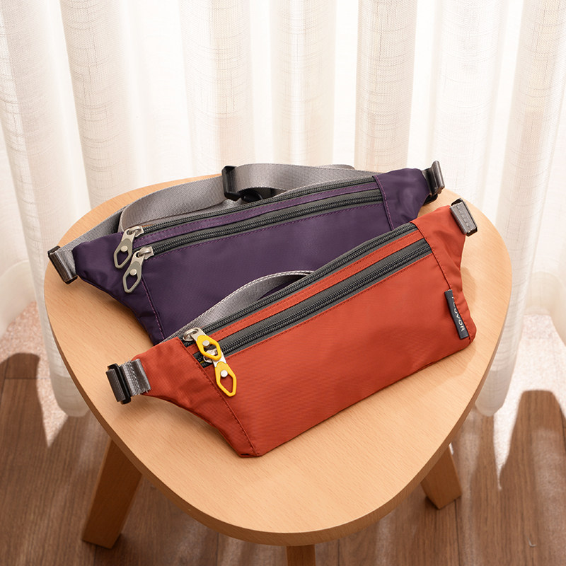 超薄手机腰包女2026新款休闲帆布斜挎包春夏运动跑步小包包ins潮