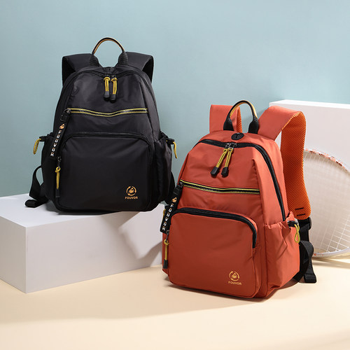 fouvor休闲女士双肩包帆布旅行包