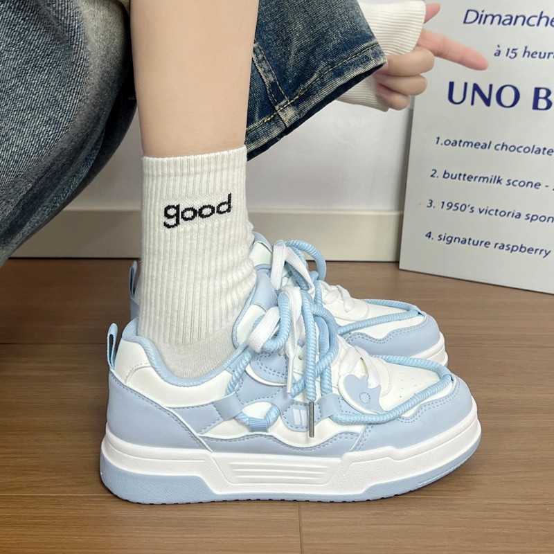 回力高颜值海盐蓝厚底小白鞋女2026春季新款板鞋面包鞋时尚休闲鞋,女鞋,休闲板鞋,淘宝优惠券,粉丝福利购,淘宝优惠卷