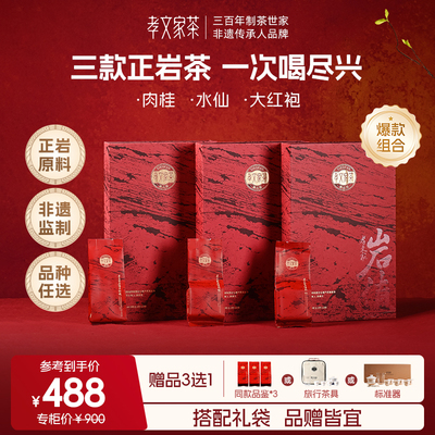 【热卖】孝文家茶岩值3000正岩肉桂岩茶武夷大红袍茶叶过节送礼