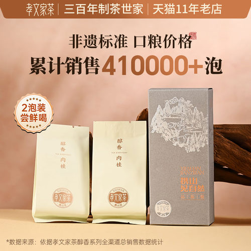 孝文家茶醇香肉桂岩茶口粮茶武夷山茶叶品鉴茶叶 2泡装
