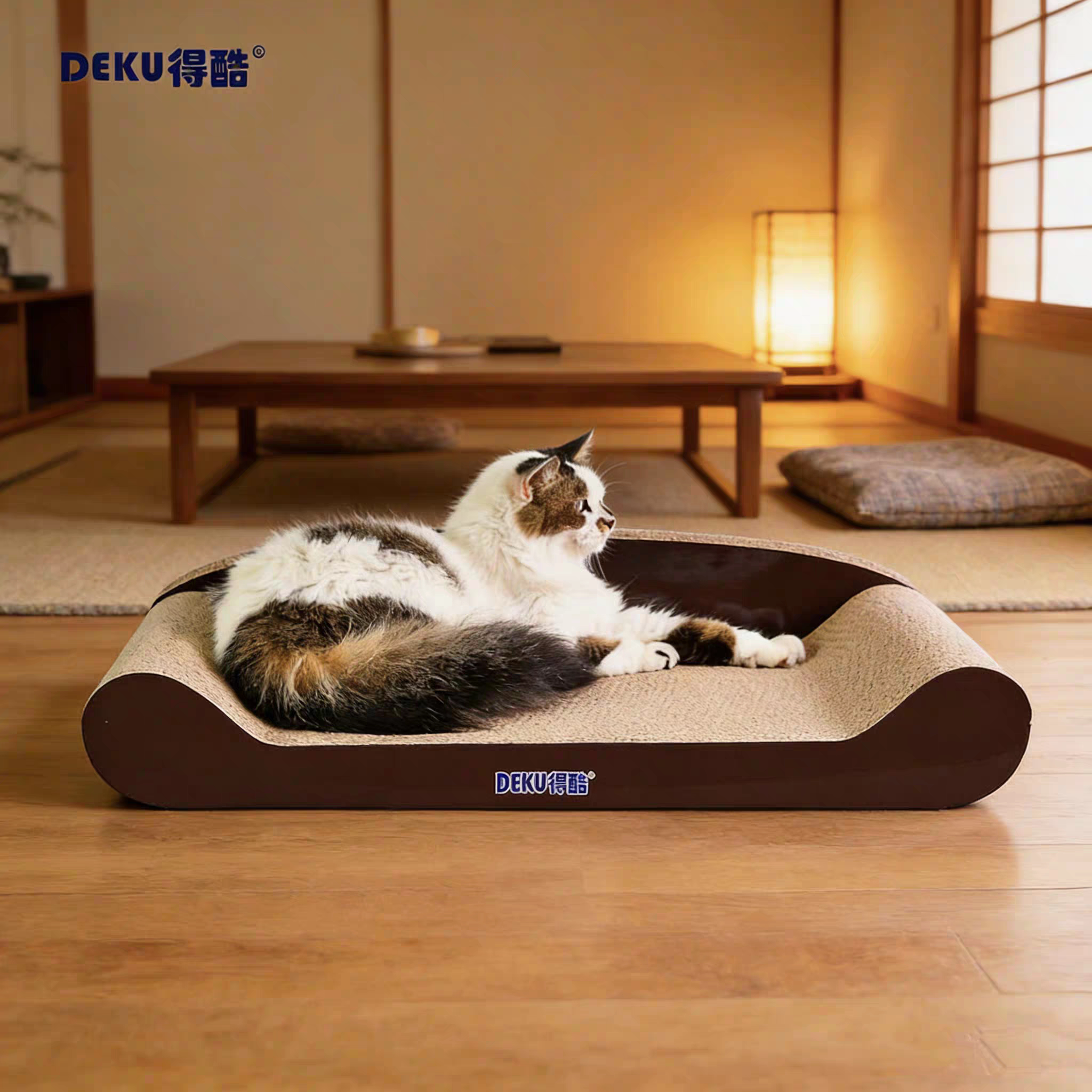 得酷猫抓板猫窝一体超大号猫沙发