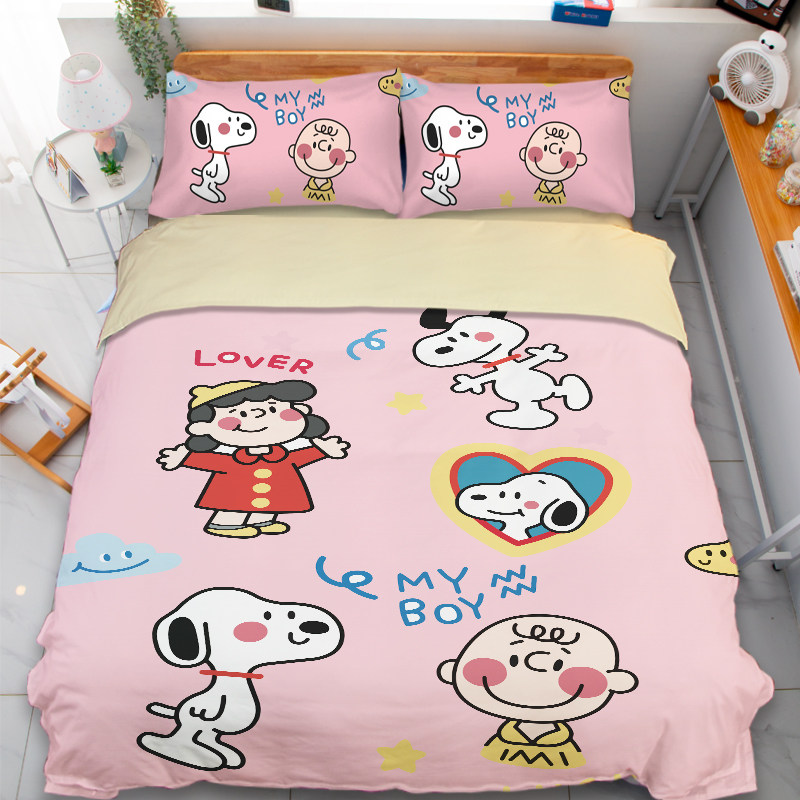 卡通史努比床上用品纯棉四件套
