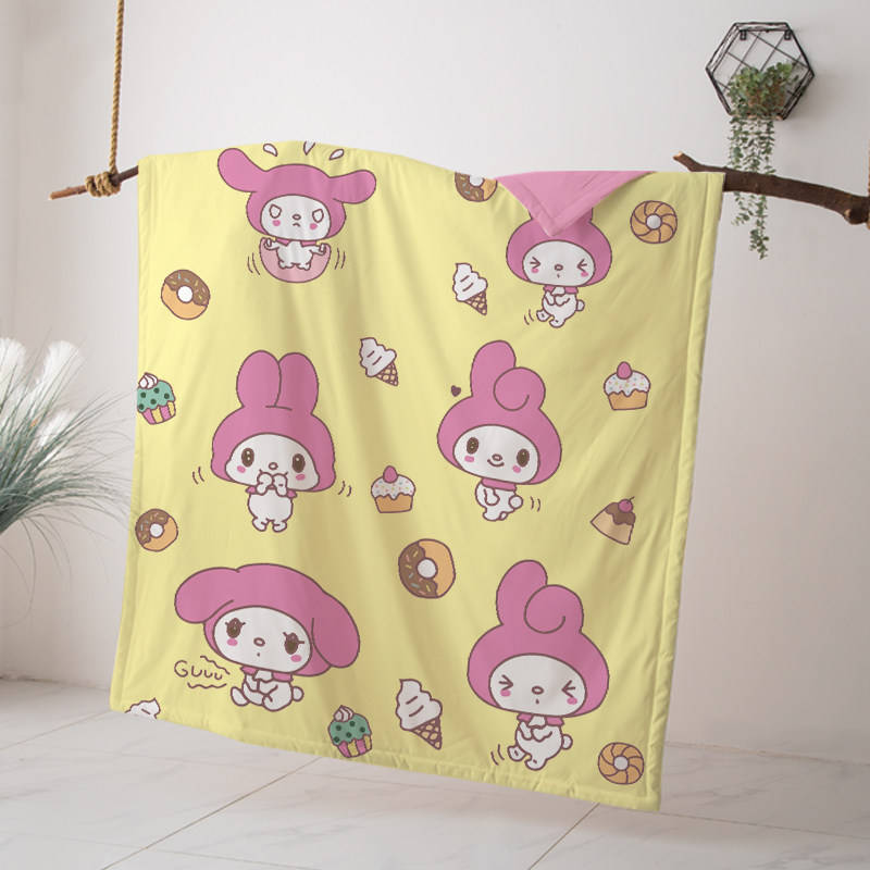 卡通美乐蒂全棉双人空调被可机洗夏季女生学生单人纯棉儿童夏凉被