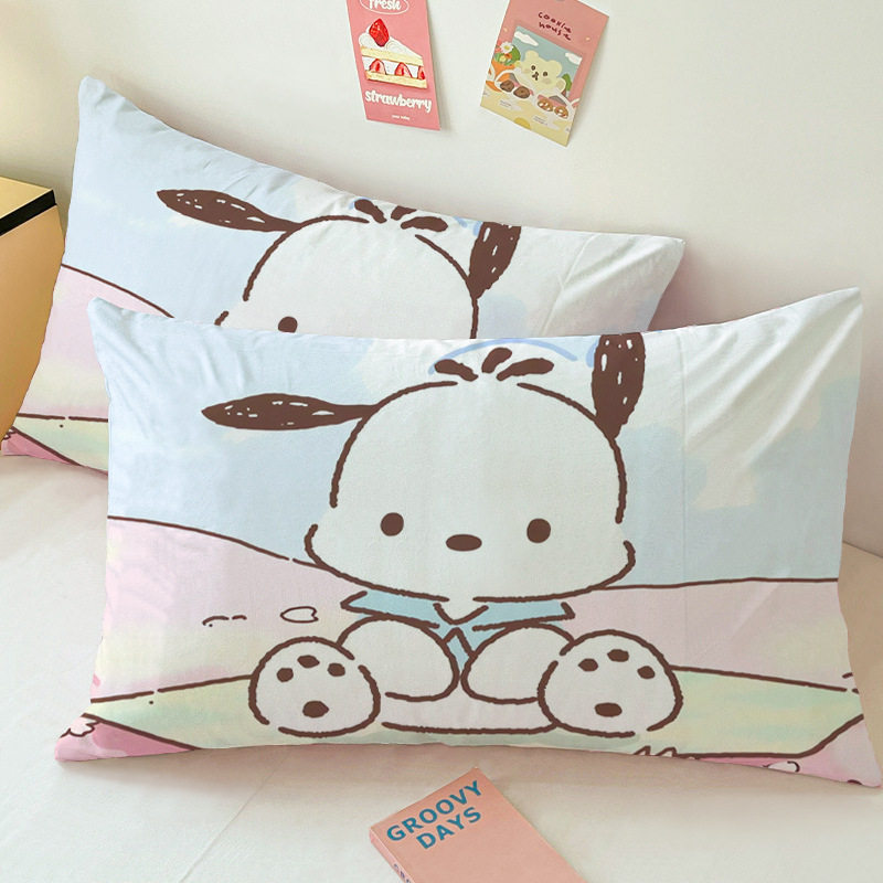 卡通帕恰狗可爱磨毛儿童单个枕套40X60学生枕头罩柔软不褪色枕袋