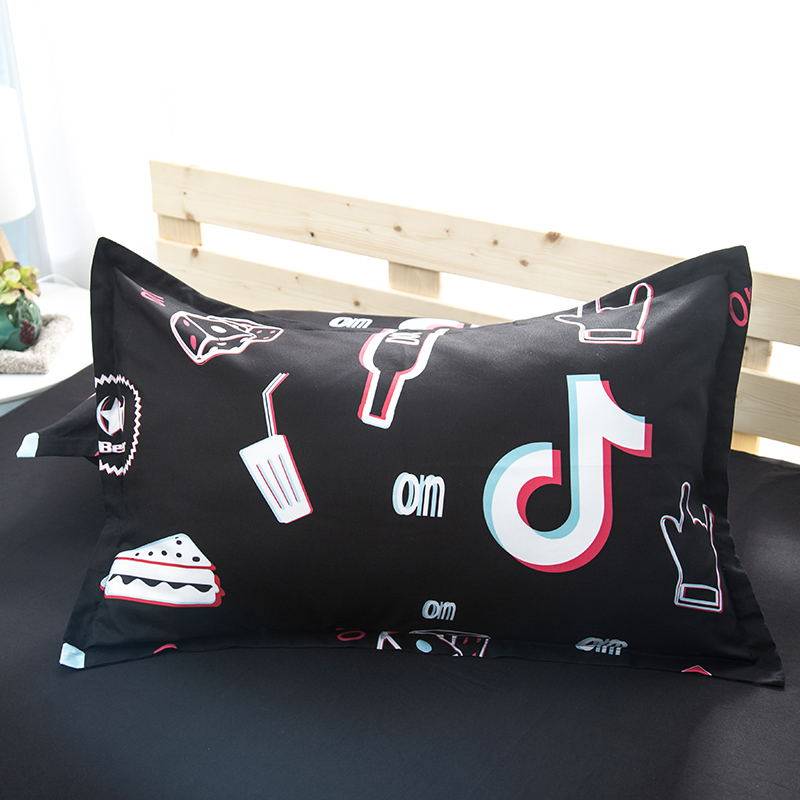 爆款抖音高清印图单人枕套学生宿舍卡通枕头袋儿童枕芯罩子48x74