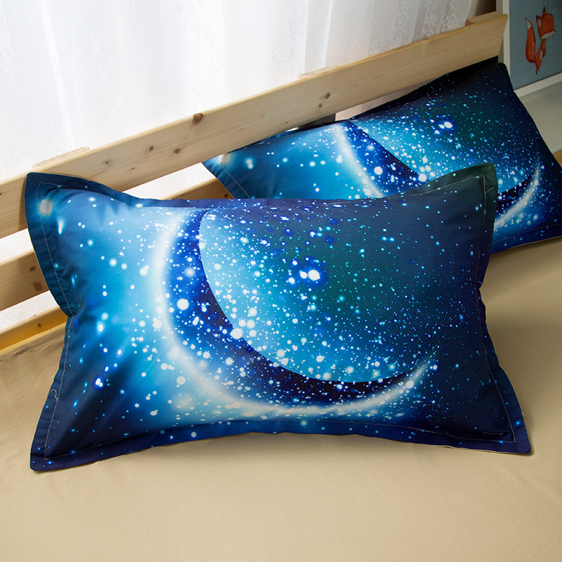 北欧简约梦幻星空印花枕套学生