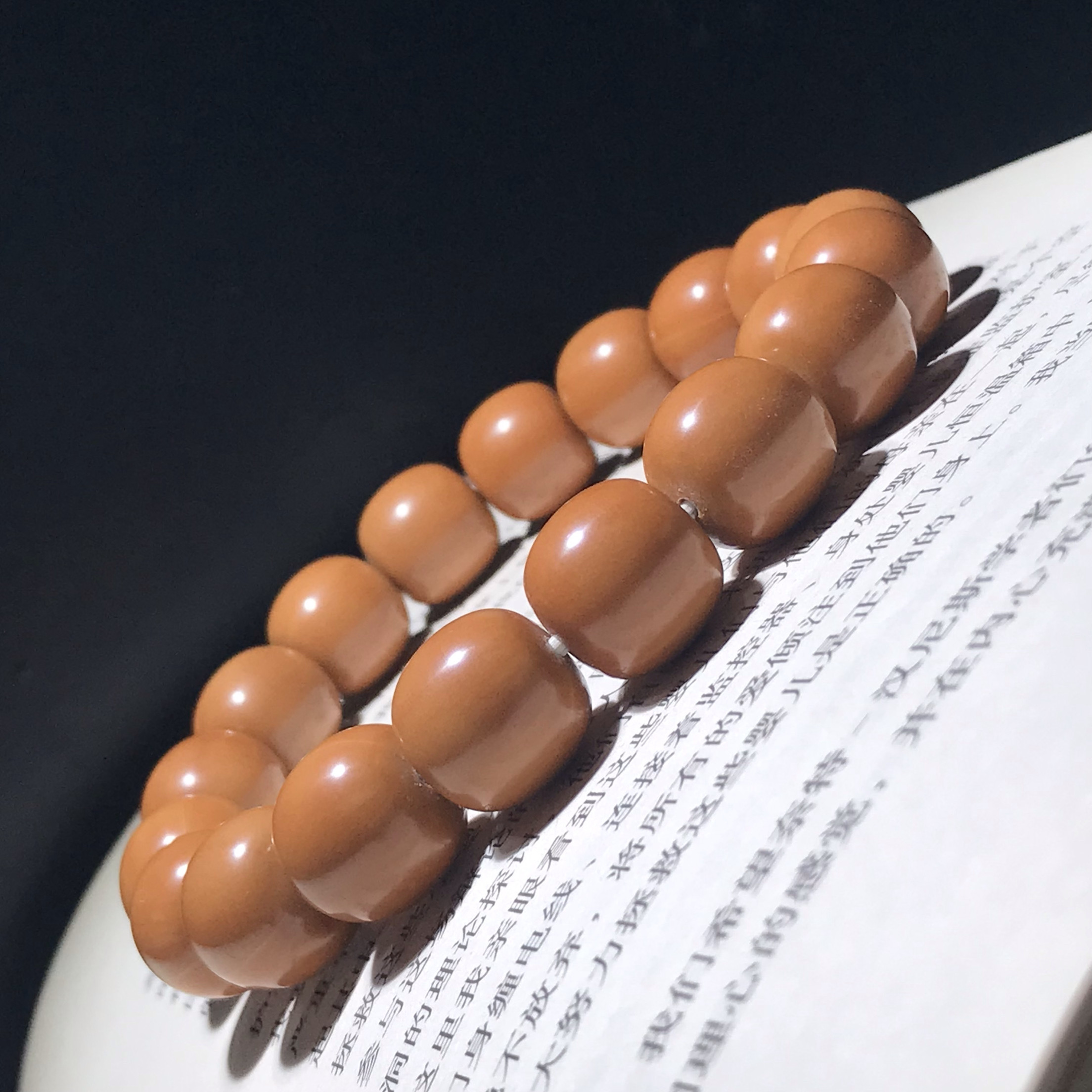 文玩猴头核桃龙岩雕刻老型直切无相光柱手串手链佛珠单圈男女礼物