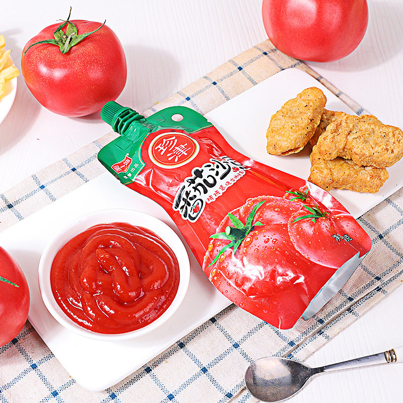 阿一波番茄酱番茄沙司210克×4袋 家用蘸酱手抓饼薯条意面拌酱