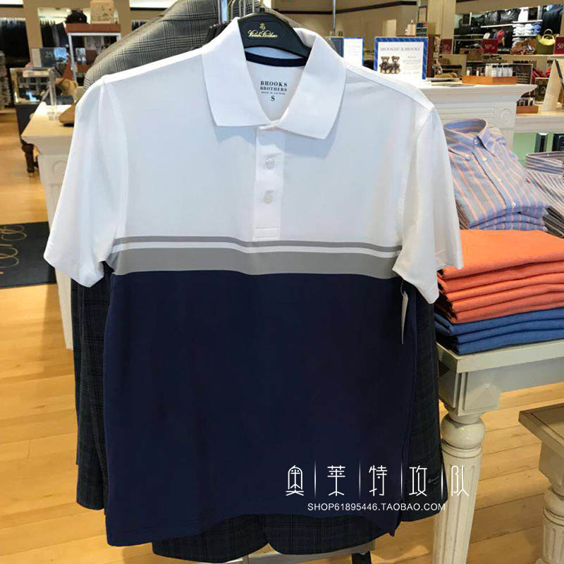 现货布克兄弟Brooksbrothers夏季男士运动速干短袖POLO衫高尔夫衫