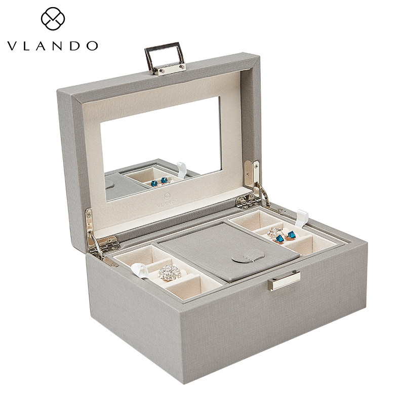 唯蘭朵首飾盒小精致雙層大容量手飾品珠寶手表收納項鏈耳環戒指盒在類目 飾品/流行首飾/時尚飾品新, 首飾收納, 首飾盒中 - 來自Buy2taobao.com提供專業的淘寶代購服務