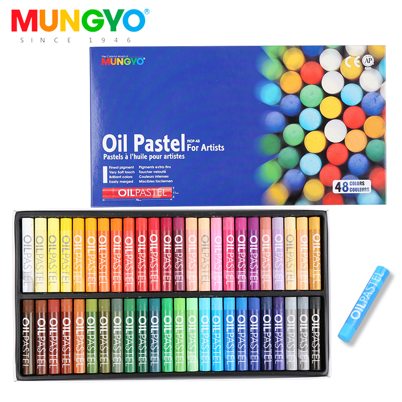 韩国盟友MUNGYO MOP-48色专业中粗油画棒 软蜡笔 儿童涂鸦画笔