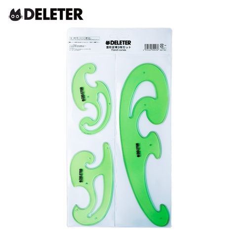 DELETER /灵猫 云尺3件套装 漫画工具 云形尺 曲线板
