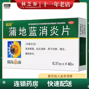 葵花 蒲地蓝消炎片 0.31g*40片/盒清热解毒抗炎消肿