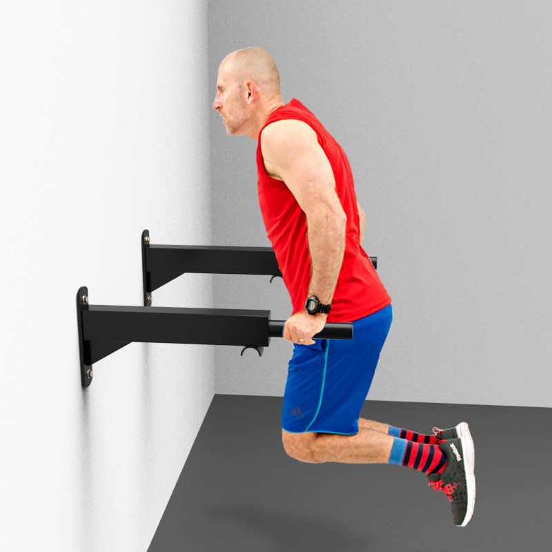 东际壁挂臂屈伸双杠墙体打孔