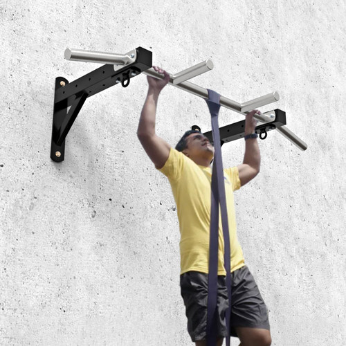 引体向上器墙体打孔单杠家用室内墙上单双杠固定单杆家庭健身器材