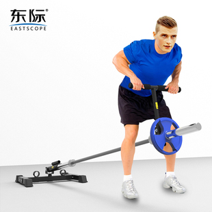 东际划船硬拉杠铃拉背提拉把手杠铃炮筒架健身杠铃核心训练把手