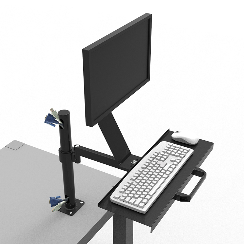 东际桌面锁孔键盘托显示器支架工业显示器支架底座W821