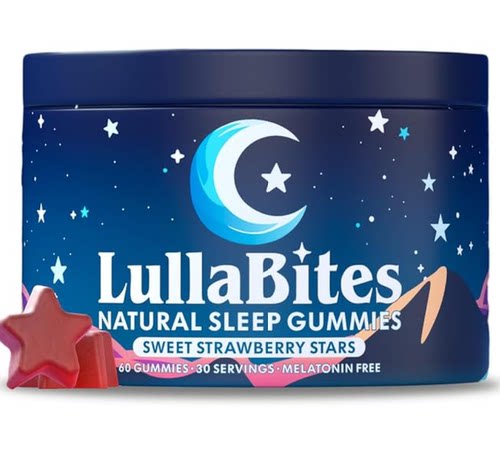 美国直邮LullaBites Natural Sleep Gummies天然安心睡眠软糖