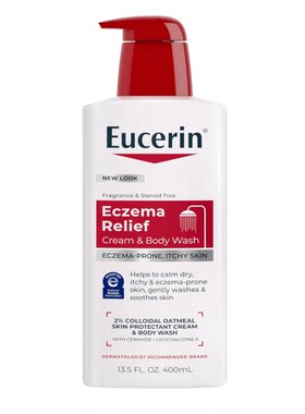 美国直邮Eucerin  Eczema Relief Cream Body Wash湿疹缓解沐浴露