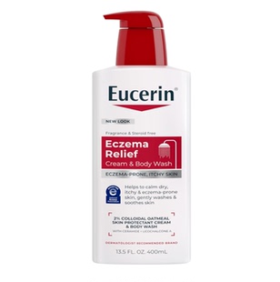 美国直邮Eucerin  Eczema Relief Cream Body Wash湿疹缓解沐浴露