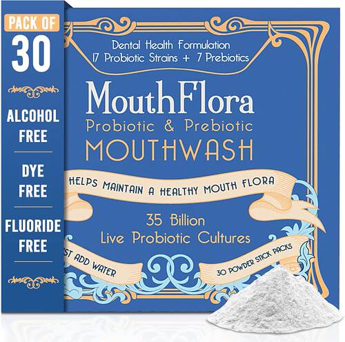 美国直邮MouthFlora Probiotic & Prebiotic h成人益生菌漱口水