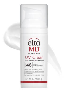 美国直邮Elta原装进口UV Clear 面部防护霜 SPF 46无油含氧化锌