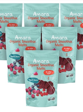 美国直邮Amara婴儿点心融化球水果蔬菜 婴儿纤维补充 植物酸奶