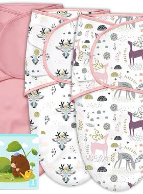美国直邮Cute Castle 3-Pack Baby Swaddle Sleep婴儿包裹式睡袋